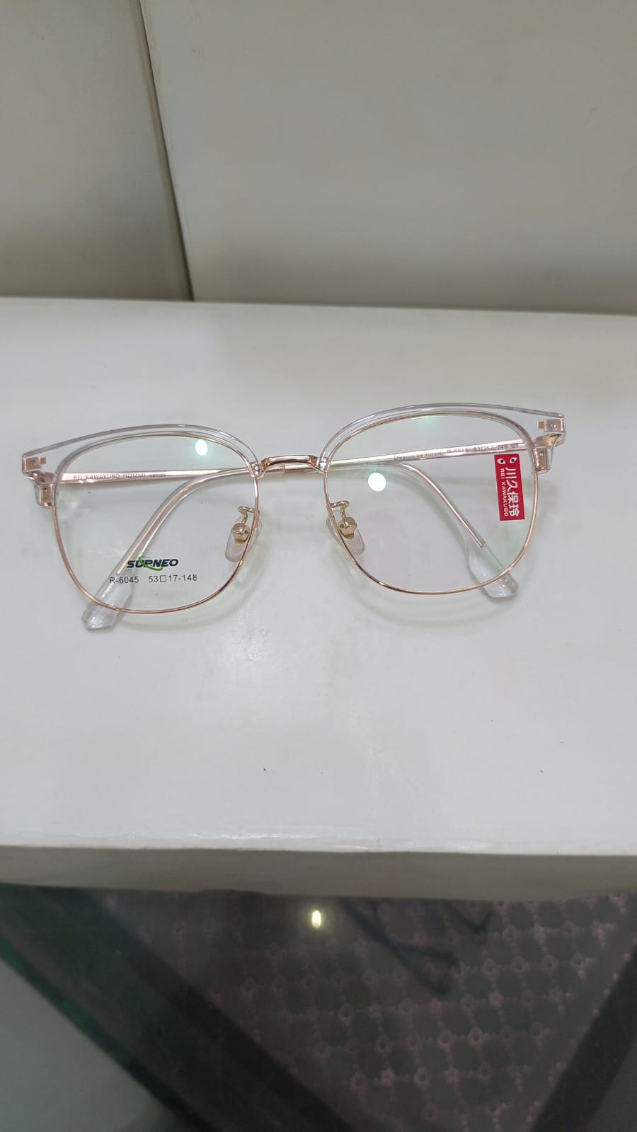 Sooper transparent aviator optical frame modern lightweight designer glasses